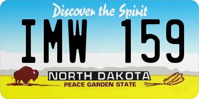 ND license plate IMW159