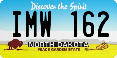 ND license plate IMW162