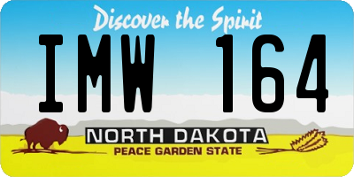 ND license plate IMW164