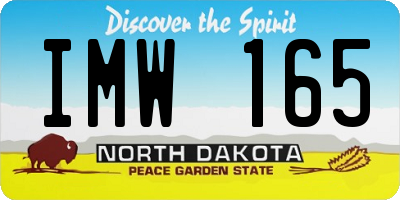 ND license plate IMW165