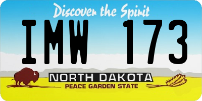 ND license plate IMW173