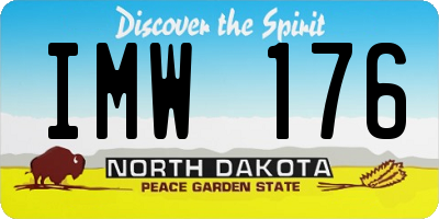 ND license plate IMW176