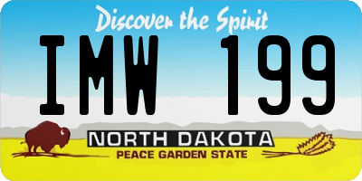 ND license plate IMW199