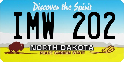 ND license plate IMW202