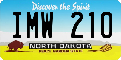 ND license plate IMW210
