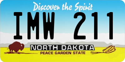ND license plate IMW211