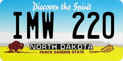 ND license plate IMW220