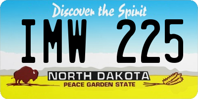 ND license plate IMW225