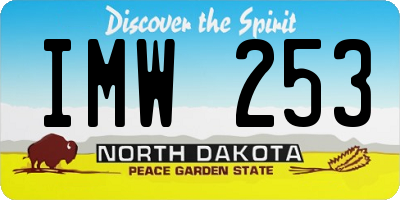ND license plate IMW253