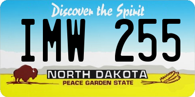 ND license plate IMW255