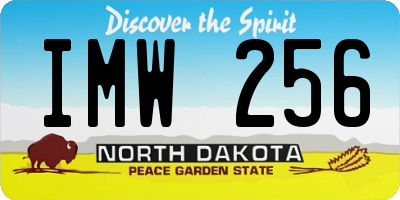 ND license plate IMW256