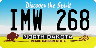 ND license plate IMW268