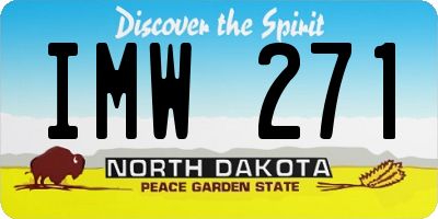 ND license plate IMW271