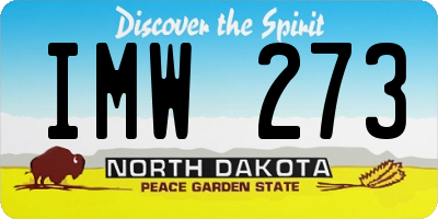 ND license plate IMW273