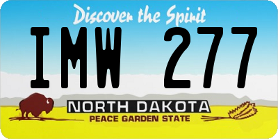 ND license plate IMW277
