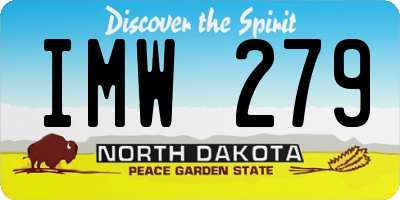 ND license plate IMW279