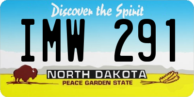 ND license plate IMW291