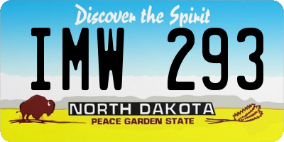 ND license plate IMW293