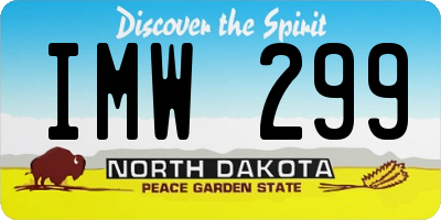 ND license plate IMW299
