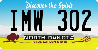 ND license plate IMW302