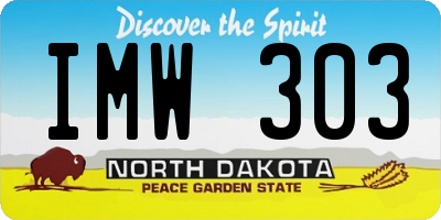 ND license plate IMW303