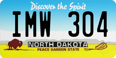 ND license plate IMW304
