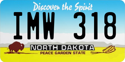 ND license plate IMW318