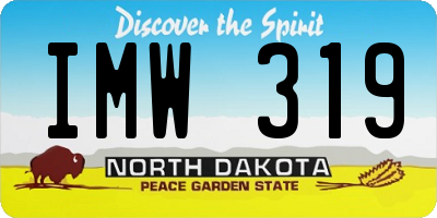 ND license plate IMW319