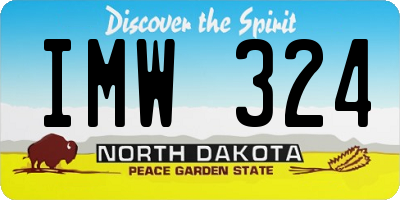 ND license plate IMW324