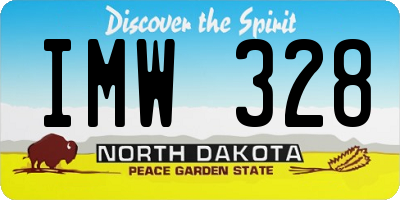 ND license plate IMW328