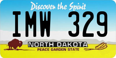 ND license plate IMW329