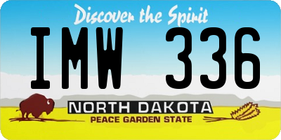 ND license plate IMW336