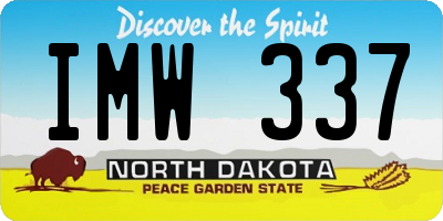 ND license plate IMW337