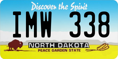 ND license plate IMW338