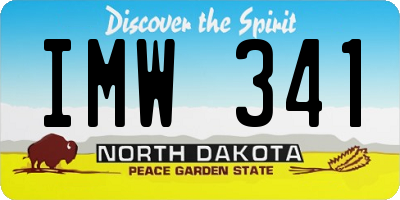 ND license plate IMW341