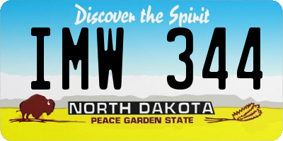 ND license plate IMW344