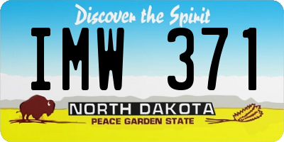 ND license plate IMW371