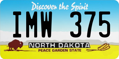 ND license plate IMW375