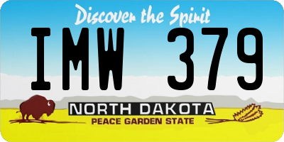 ND license plate IMW379