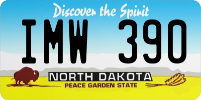 ND license plate IMW390