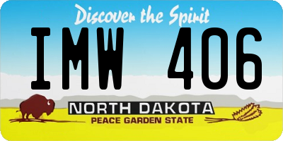 ND license plate IMW406