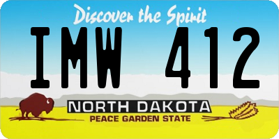 ND license plate IMW412