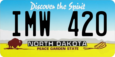 ND license plate IMW420