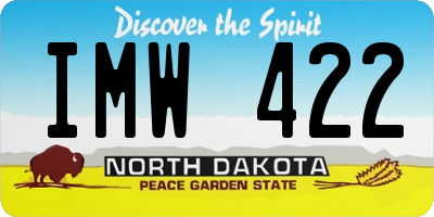 ND license plate IMW422
