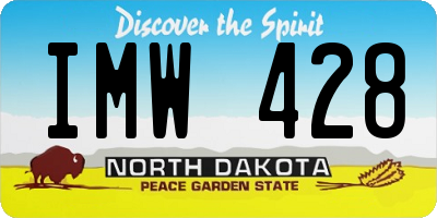 ND license plate IMW428