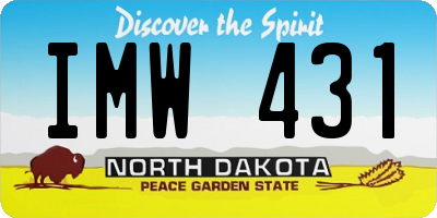 ND license plate IMW431