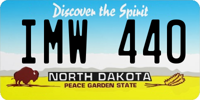 ND license plate IMW440