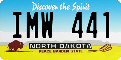 ND license plate IMW441