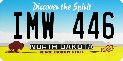 ND license plate IMW446