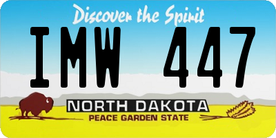 ND license plate IMW447